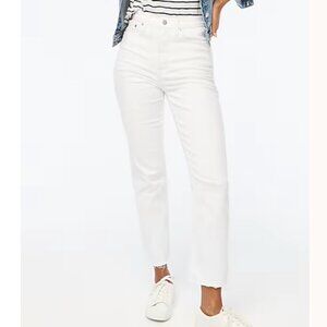 J. Crew Factory BX525 white stovepipe straight jean in signature stretch 34 Tall